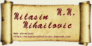 Milašin Mihailović vizit kartica